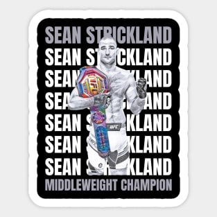 Sean Strickland New Middleweight Champion Sticker